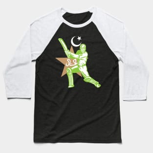 Pakistan Cricket Player Batsman Design Baseball T-Shirt